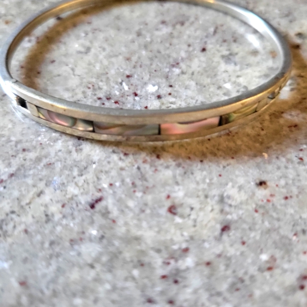 Sterling silver and MOP inlay bracelet